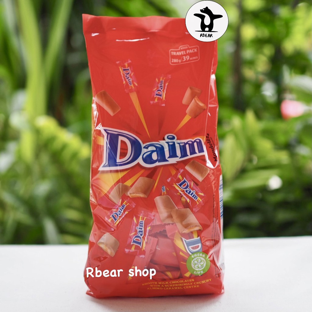 (พร้อมส่ง ) Daim ช็อคโกแลต บาร์ ขนมเคลือบช็อคโกแลต ขนาด 280 กรัม 39 ชิ้น