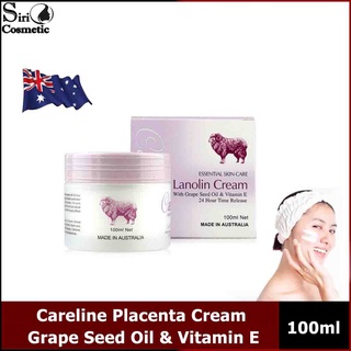 Careline ครีมรกแกะแท้ Lanolin  Cream ครีมรกแกะออสเตรเลียแท้ ( แบบกระปุก 100ml.มีสคบ.)