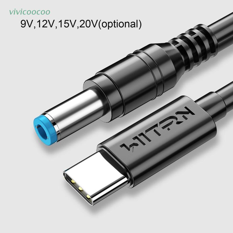 Vivi สายเคเบิลแปลง USB C Type-C PD เป็น 12V 15V 20V 5.5x2.5 มม. สําหรับแล็ปท็อป