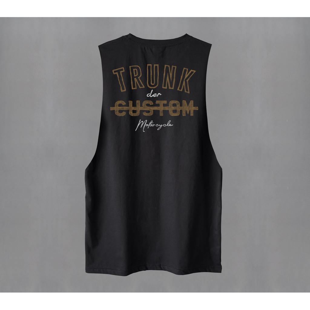 TRUNK TANK TYPEROLL เสื้อยืดสีดําถังเดี่ยว