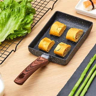 ☑Durable Wooden Handle Nonstick Saucepan Frying Pancake Pans Induction Cooker Cooking Pots Kitchenware Tableware Kitchen