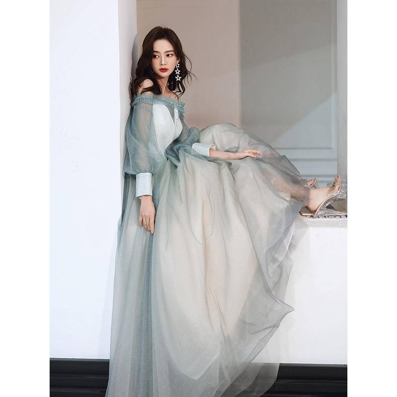 พร้อมส่ง] ชุดเดรสยาว เปิดไหล่ข้างเดียว เข้ารูป ความละเอียดสูง สไตล์แฟรี่  สําหรับผู้หญิง อายุ 18 ปี สินค้าใหม่ ใส่ไปงานหมั้น งานเลี้ยงวันเกิด  สินค้าพร้อมส่ง - Sayadong.Th - Thaipick