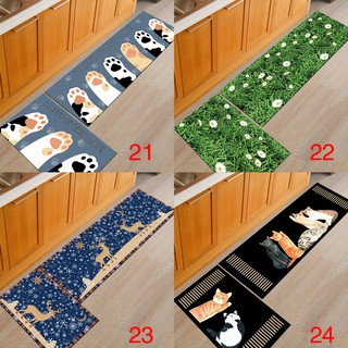 2 ชุดห้องครัวพรมห้องนั่งเล่นห้องน้ำพรมพรมปูพรมพรมพรม 2 Pcs Kitchen Mat Living Room Rug Bathroom Door Mat Bedroom Carpet