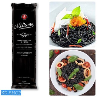 ลาโมลิซาน่า เส้นพาสต้าหมึกดำ เส้นสปาเกตตี้หมึกดำ Spaghetti Al Nero Di Seppla ขนาด 500 กรัม ตรา La Molisana