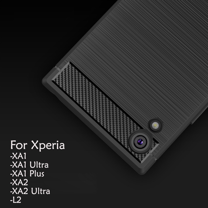 เคสโทรศัพท์มือถือสําหรับ Sony Xperia XA2 XA2 Ultra XA1 Ultra XA1 Plus XA1+ แปรง TPU ปลอกอ่อนฝาหลัง