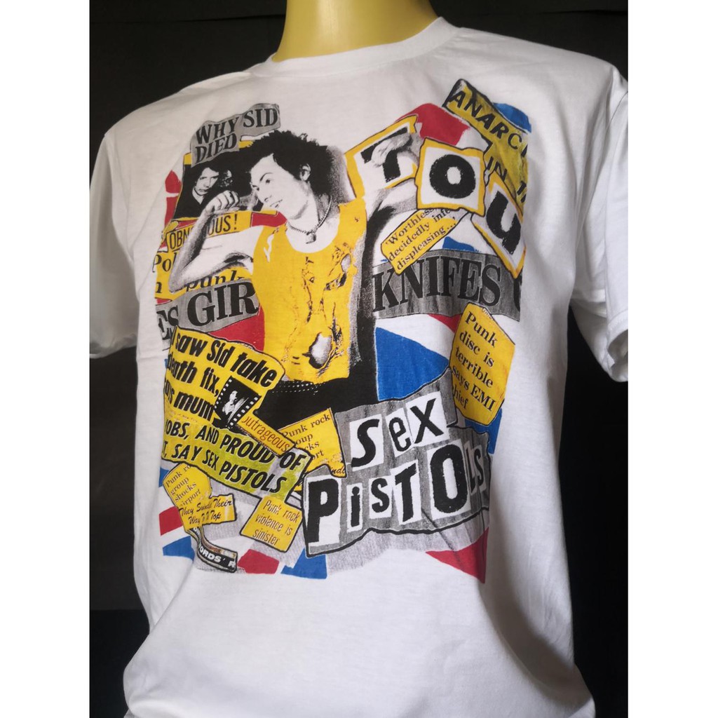 เสื้อยืดเสื้อวงนำเข้า Why Sid Died Sid Vicious Sex Pistols Johnny Rotten London Punk Rock Retro Styl