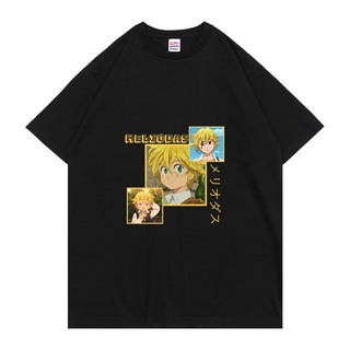 เสื้อยืดผู้ เสื้อยืดผ้าฝ้าย 100% พิมพ์ลายกราฟิก Seven Deadly Sins Manga Nanatsu No zai Meliodas สไตล์ญี่ปุ่น ฮาราจูกุ สํ