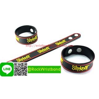 SLIPKNOT ขายริสแบนด์ สลิปน็อต SKT17NA Wristband สายรัดข้อมือวงร็อค