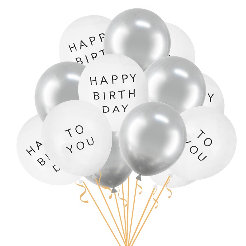 ลูกโป่งยางฮีเลียม ลายตัวอักษร Happy Birthday To You สําหรับตกแต่งปาร์ตี้วันเกิด งานแต่งงาน เบบี้ชาวเวอร์ 15 ชิ้น - รูปที่ 5
