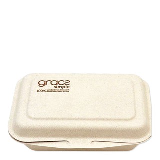 เกรซ ซิมเปิล กล่องอาหาร รุ่น B001 ขนาด 7 นิ้ว 600 มล. แพ็ค 50 ชุด/Grace Simple Food Box Model B001 Size 7 inches 600 ml.