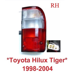 ข้างขวา ไฟท้าย ขาว แดง TOYOTA HILUX TIGER D4D MK4 1998-2004 ไฟท้ายรถ โตโยต้า ไทเกอร์ ดีโฟว์ดี ไฟหลัง เสิ้ิอไฟท้าย 2002