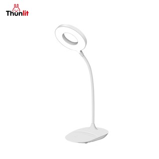 Thunlit โคมไฟอ่านหนังสือพร้อมแบตเตอรี่ แบบชาร์จUSB 1250mAh โคมไฟตั้งโต๊ะ อ่านหนังสือแสง 3สี Stepless Dimming