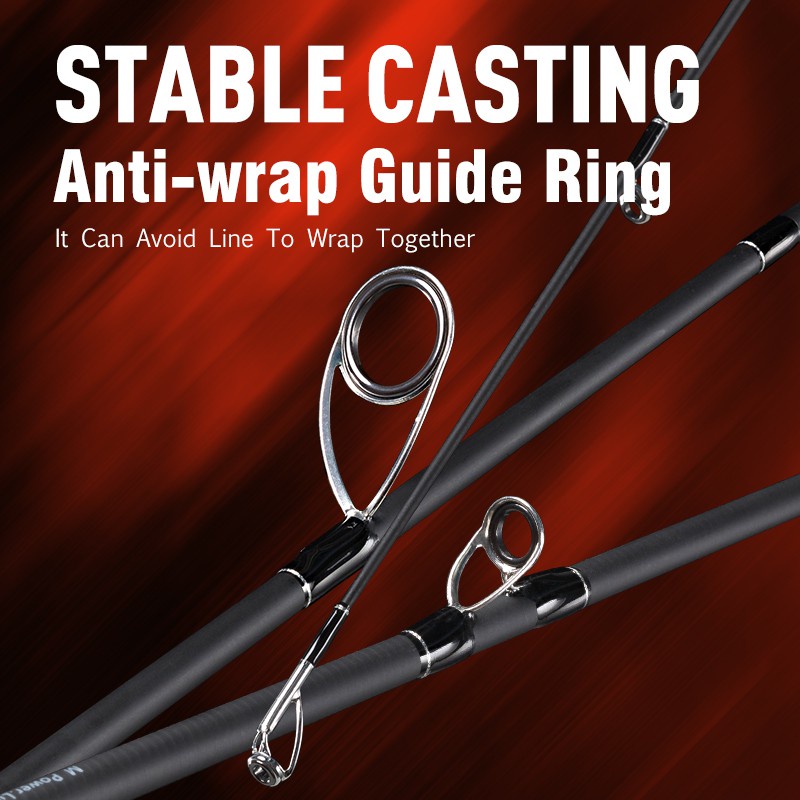 newKingdom KING PRO Fishing Rod 2 Section Spinning and Casting Fishing ...