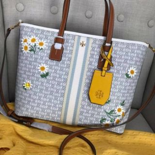 TORY BURCH GEMINI LINK CANVAS toteของแท้ usa