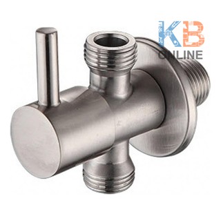 RS BS055 สต็อปวาล์ว 3 ทาง ด้ามสติ๊ก STEEL RASLAND Stop Valve 3 ways (Stick Handle) series STEEL RS BS055