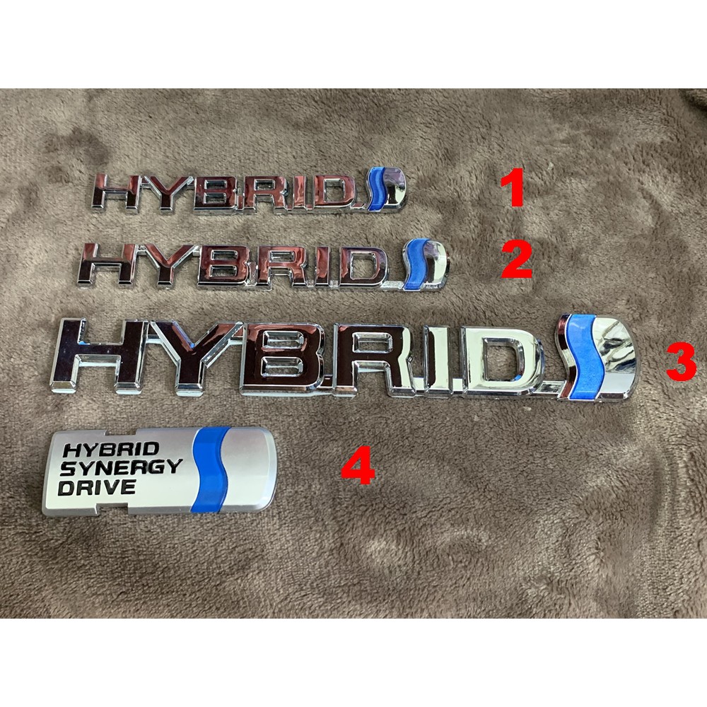 โลโก้ HYBRID SYNERGY DRIVE Door Side Toyota Camry Prius CHR ALTIS emblem badge logo sticker Plate Chrome Plastic ABS