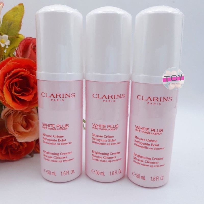 ใส Clarins White Plus Brightening Creamy Mousse Cleanser   50 ml