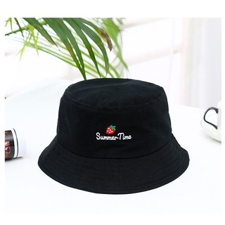 Hats หมวกบักเก็ตงานเกาหลี ปักสตอเบอรี่ 🍓 6214