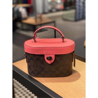 พร้อมส่ง แท้ 🇺🇸💯% New Coach รุ่น KAY CROSSBODY IN SIGNATURE CANVAS (COACH 78277) QB/BROWN PINK LEMONADE