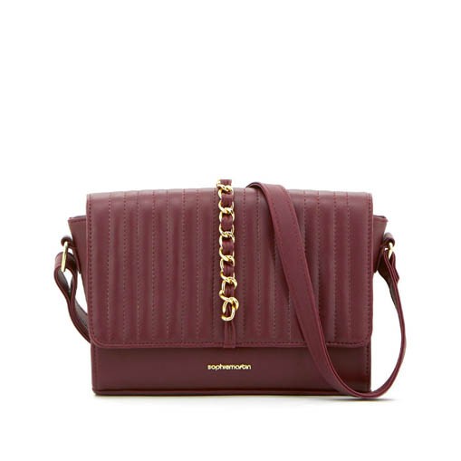Sophie MARTIN LINETA MAROON BAG T6237M2 REG2002 กระเป๋าทํางาน นําเข้าจากออฟฟิศ