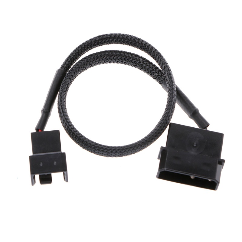 Ior 4-Pin Molex Male to 3-Pin/4-Pin PWM สําหรับเคสพัดลม อะแดปเตอร์เชื่อมต่อสายเคเบิ้ล 1 to 1 #7