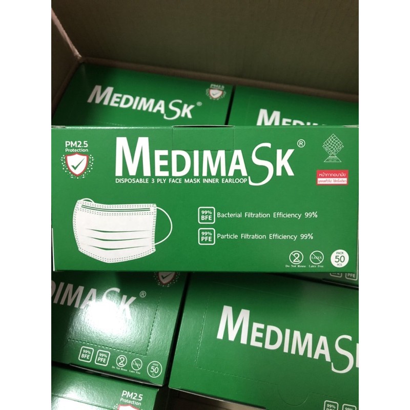 หน้ากากอนามัย Medimask สีเขียว เกรดการแพทย์