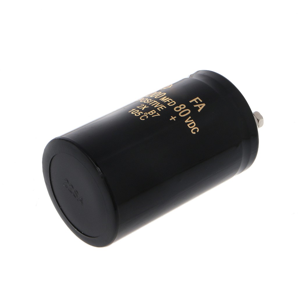 Kiss*22000uF 80V Electrolytic Screw Capacitor Audio Amp Power Supply 50x80 มม.105°ซี
