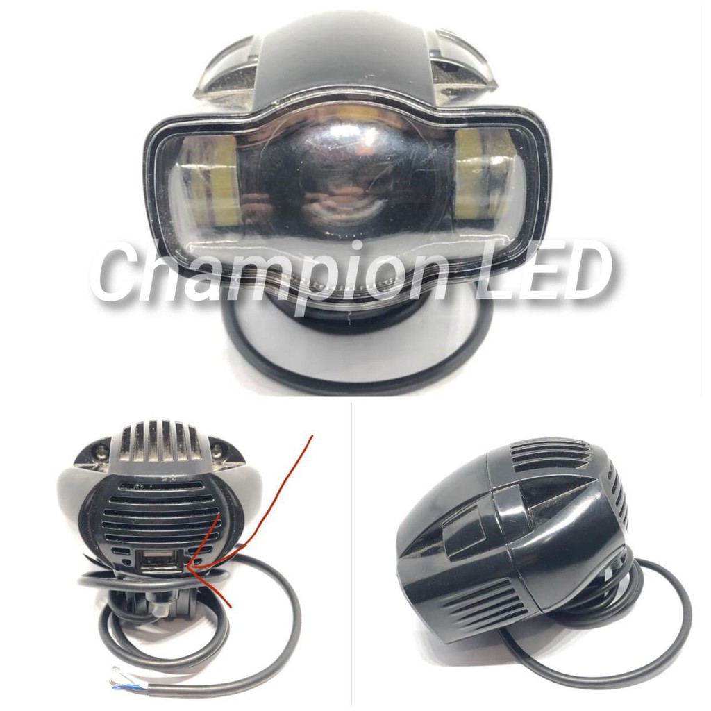 Cree RTD E03C 20W LED สปอตไลท์รถจักรยานยนต์+กันน้ํา USB