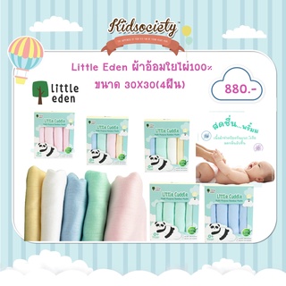 Little Eden ผ้าอ้อมใยไผ่100%  ขนาด 30X30 (4 ผืน)