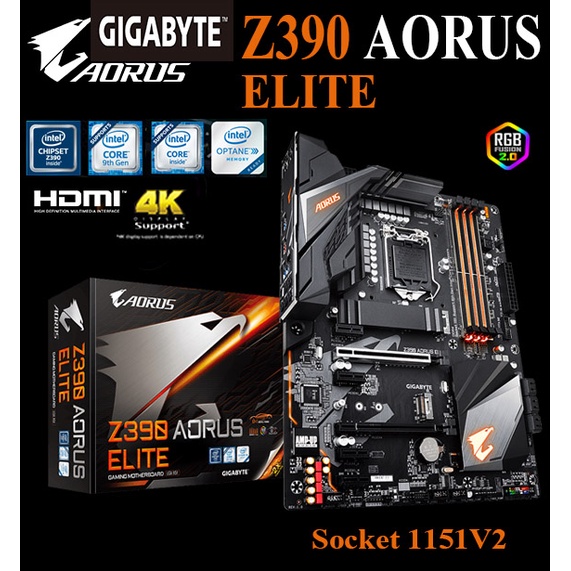 Mainboard INTEL GIGABYTE Z390 AORUS ELITE (Socket 1151V2) มือสอง พร้อมส่ง แพ็คดีมาก!!!