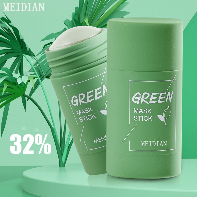 MEIDIAN Green Tea Mask Cleansing Mud Stick Mask Masker wajah Masker
