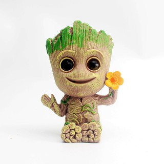 ตุ๊กตาGroot เรซินประดับตู้ปลา พร้อมหัวทรายปล่อยฟองอากาศได้บนหัว (น่ารักแถมมีประโยชน์ต่อตู้ปลา)