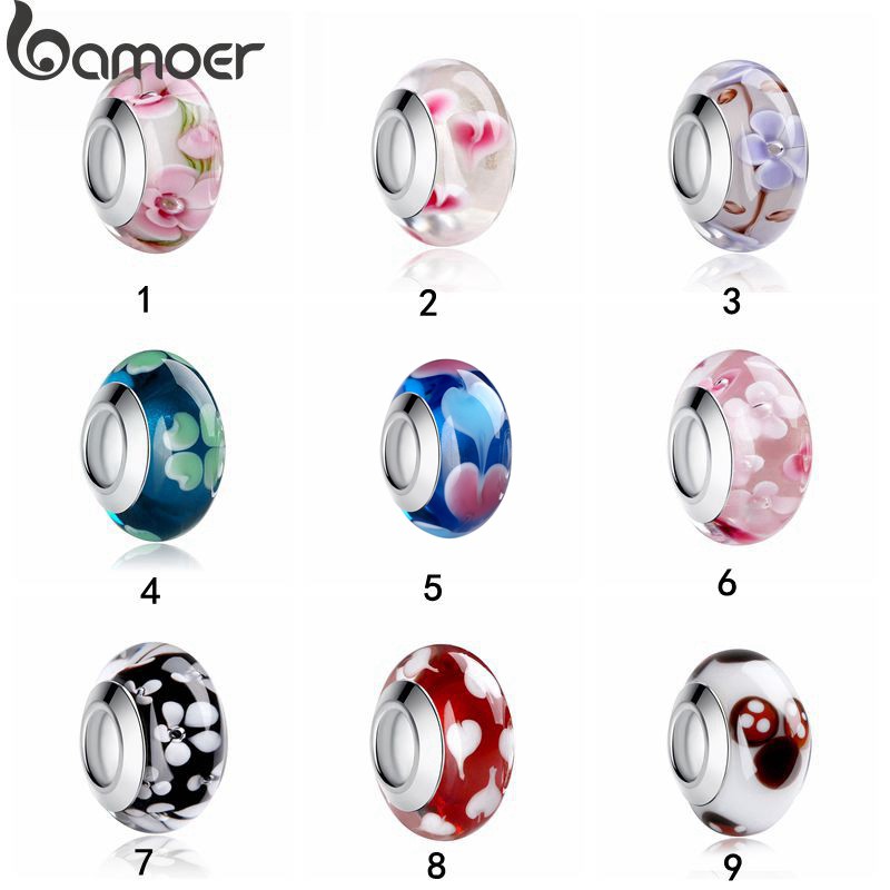 Bamoer จี้ลูกปัด 925 สําหรับทําเครื่องประดับ สร้อยคอ สร้อยข้อมือ DIY BSC658