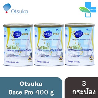 Once Pro วันซ์ โปร อาหารเสริมมีค่าดัชนีน้ำตาลต่ำ สำหรับผู้ป่วยเบาหวาน (400 กรัม) [3 กระป๋อง]