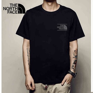 เสื้อยืดคอกลมแฟชั่น THE NORTH FACE เสื้อยืดลําลองสําหรับผู้ชายผู้หญิงแขนสั้นเหมาะกับการเล่นกีฬา 4 Nfo .