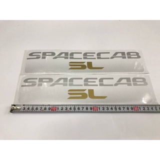 สติ๊กเกอร์ดั้งเดิมงานสกรีน SPACECAB SL (ไข่ปลา) สำหรับติดแค๊ป ISUZU TFR ปี94