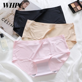 Whpc S-XXXXL กางเกงชั้นใน ผ้าเรยอน ไร้รอยต่อ พลัสไซซ์ สีพื้น ใส่สบาย ระบายอากาศ สําหรับผู้หญิง พร้อมส่ง