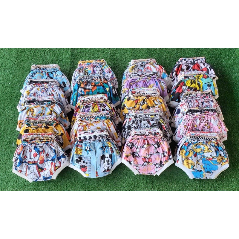 - กางเกงขาเต่า (คละลายธรรมดา) ได้ 12 ตัว