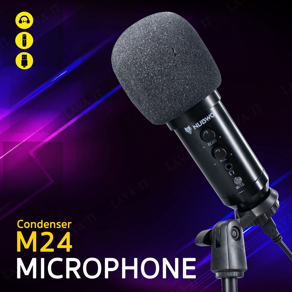NUBWO M24 Microphone Condenser ไมโครโฟนคอนเดนเซอร์ เชื่อมต่อด้วย USB