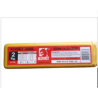 KOVET ลวดเชื่อมสแตนเลส รุ่น 308L 2.0x300มม 2.6 มม 3.2x350 มม. สำหรับเชื่อมแสตนเลส (บรรจุ 2 กก)