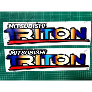 {HOT}สติ๊กเกอร์ TRITON ไทเทเนี่ยม จำนวน 2 แผ่น ขนาด 39*9CM