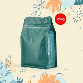 Cube Coffee Bag ถุงใส่เมล็ดกาแฟ ถุงกาแฟ มีวาล์ว มีซิป ขยายข้าง 250 กรัม จำนวน 10 ใบ มีสีให้เลือก 16 สี