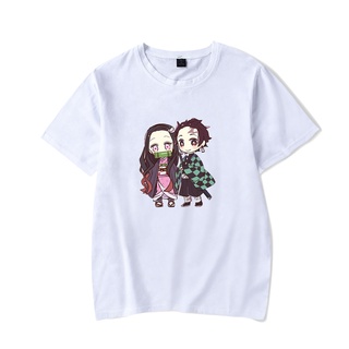 Demon Slayer Kimetsu No Yaiba เสื้อยืดผ้าฝ้าย พิมพ์ลาย สำหรับผู้ชาย และผู้หญิง ลวดลาย DS017A