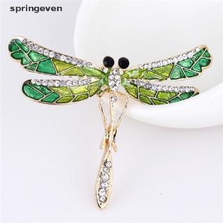 [springeven] เคลือบแมลงปอเข็มกลัดคริสตัลปกเจ้าสาวเข็มกลัด Pin ผู้หญิงเครื่องประดับของขวัญใหม่