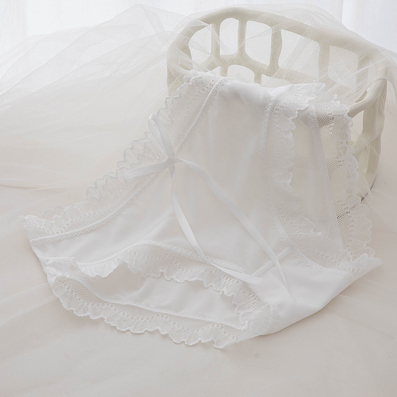 🌈L-XL พลัสไซส์ 🌈 กางเกงชั้นในลูกไม้ เซ็กซี่ กางเกงในใส่สบาย ระบายอากาศ กางเกงในโปร่งใส #DB012 - รูปที่ 4