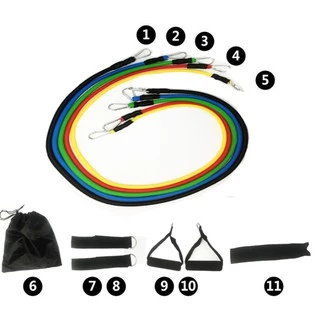พร้อมส่ง! 11ชิ้นยางยืดออกกำลังกาย ยางยืดหูจับ Resistance band