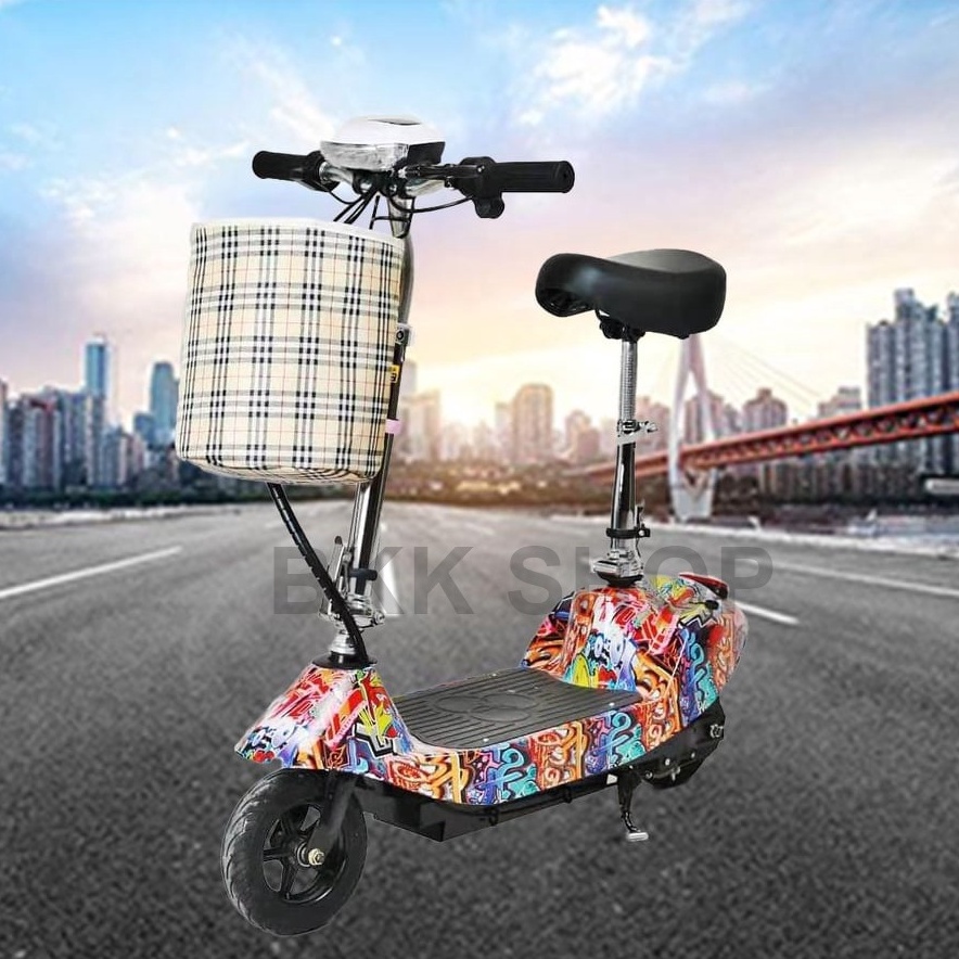 (ใหม่) สกู็ตเตอร์ไฟฟ้า Electric Scooter 24V ไฟหน้า LED E-Scooter ความจุของแบตเตอรี่ 24V20A-24/40A มอ