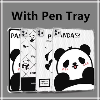 【with Pen Slot】 Cartoon Panda Pattern Case for Ipad Gen 9 8 7 2019 Newipad 10.2 Air4-10.9inch Air5 2020Pro11inch Mini6 Cover