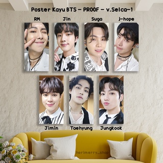 โปสเตอร์ไม้ ลาย BTS PROOF SELCA ขนาด 10x20 ซม. สําหรับแขวนตกแต่งผนังห้อง