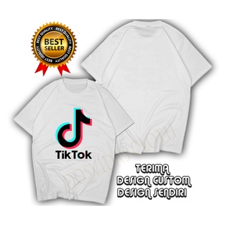 คอลูกเรือเสื้อยืดผ้าฝ้าย พิมพ์ลาย TIKTOK TOK Combed 30s S M L XL XXL สําหรับผู้ใหญ่S-5XL